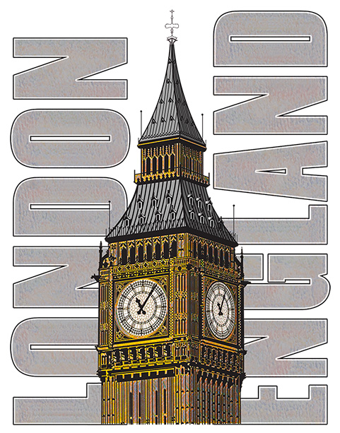 London England Big Ben Art